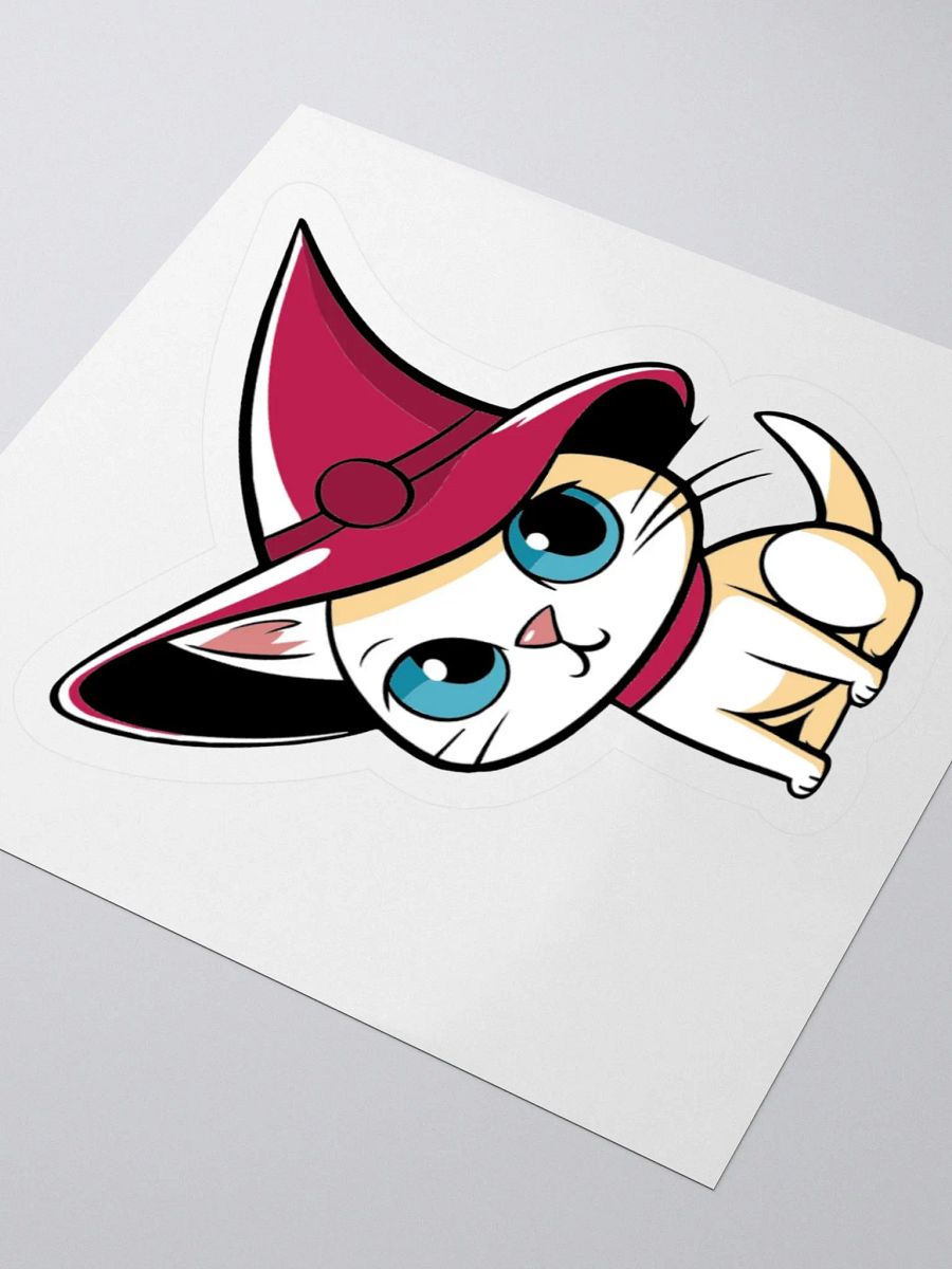 Cute Cat With A Witch's Hat Halloween Funny Sticker product image (3)