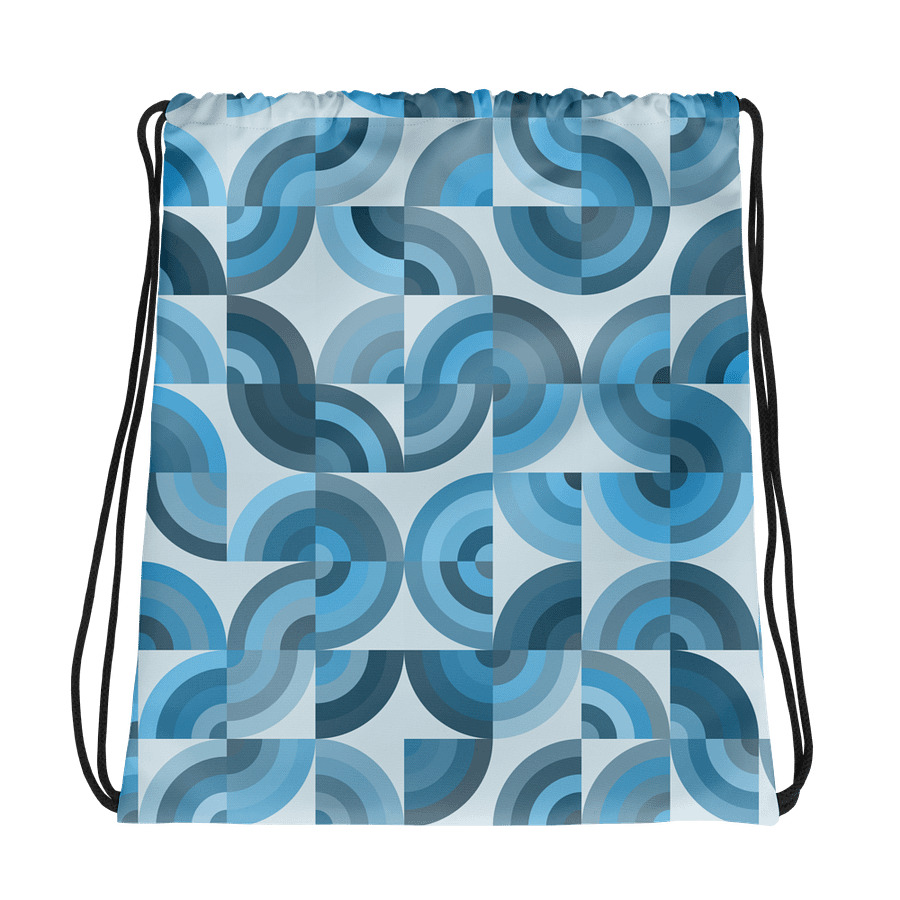 Geometric Mosaic Drawstring Backpack product image (1)