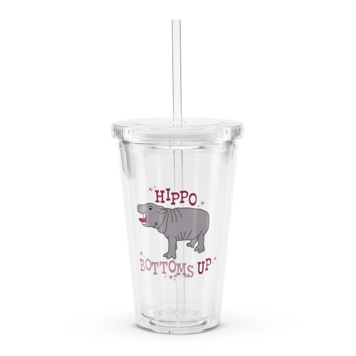 Hippo Bottoms Up Tumbler | Moo Deng Inspired Merch product image (1)