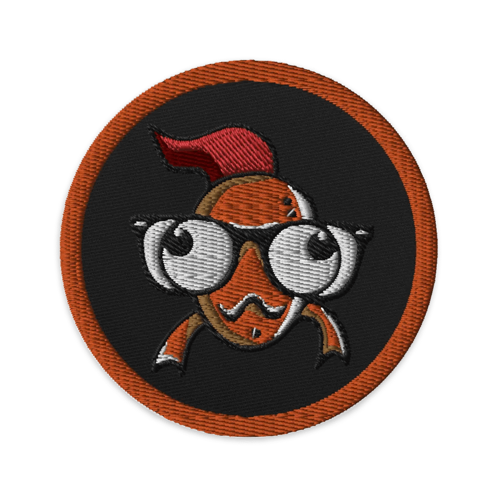 FEESH Logo Circle Patch [orange border] product image (2)