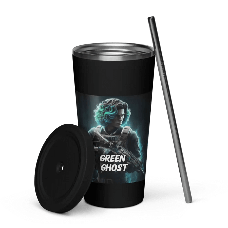 GREENGHOT- Stainless Steel cup with straw product image (5)