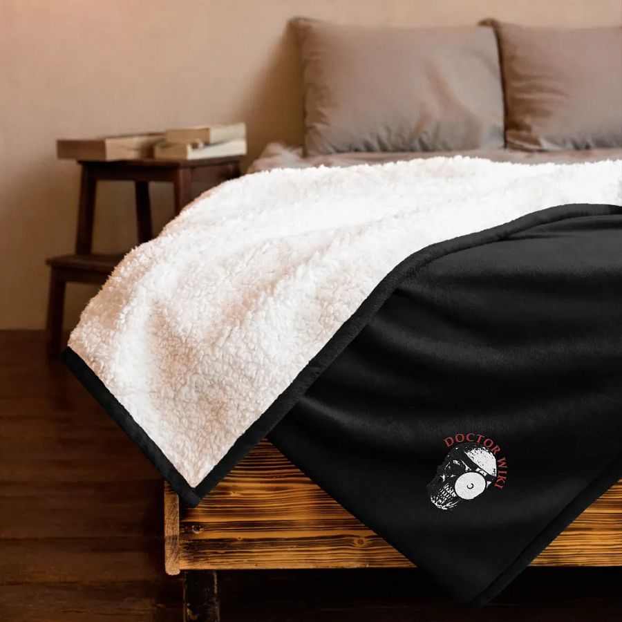 Doctor Wiki Embroidered Premium Sherpa Blanket product image (8)
