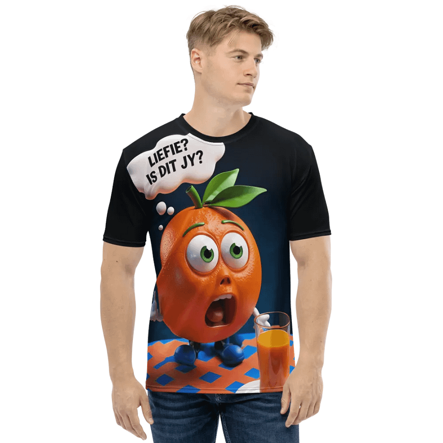 Surprised Orange All-Over Print T-Shirt - Unique & Funky Design product image (1)