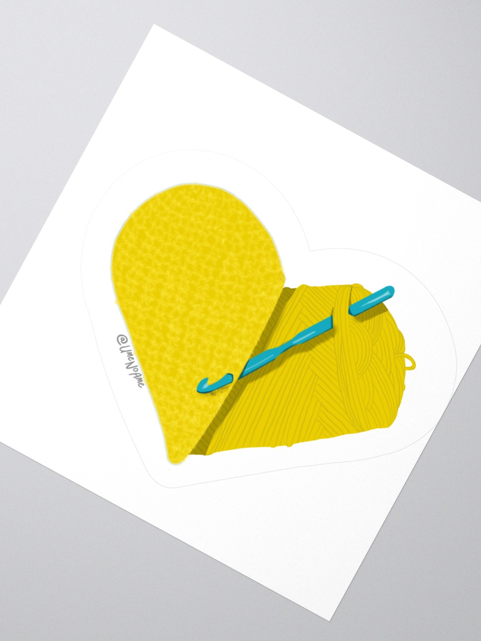 Crochet Love - Yellow Sticker product image (4)