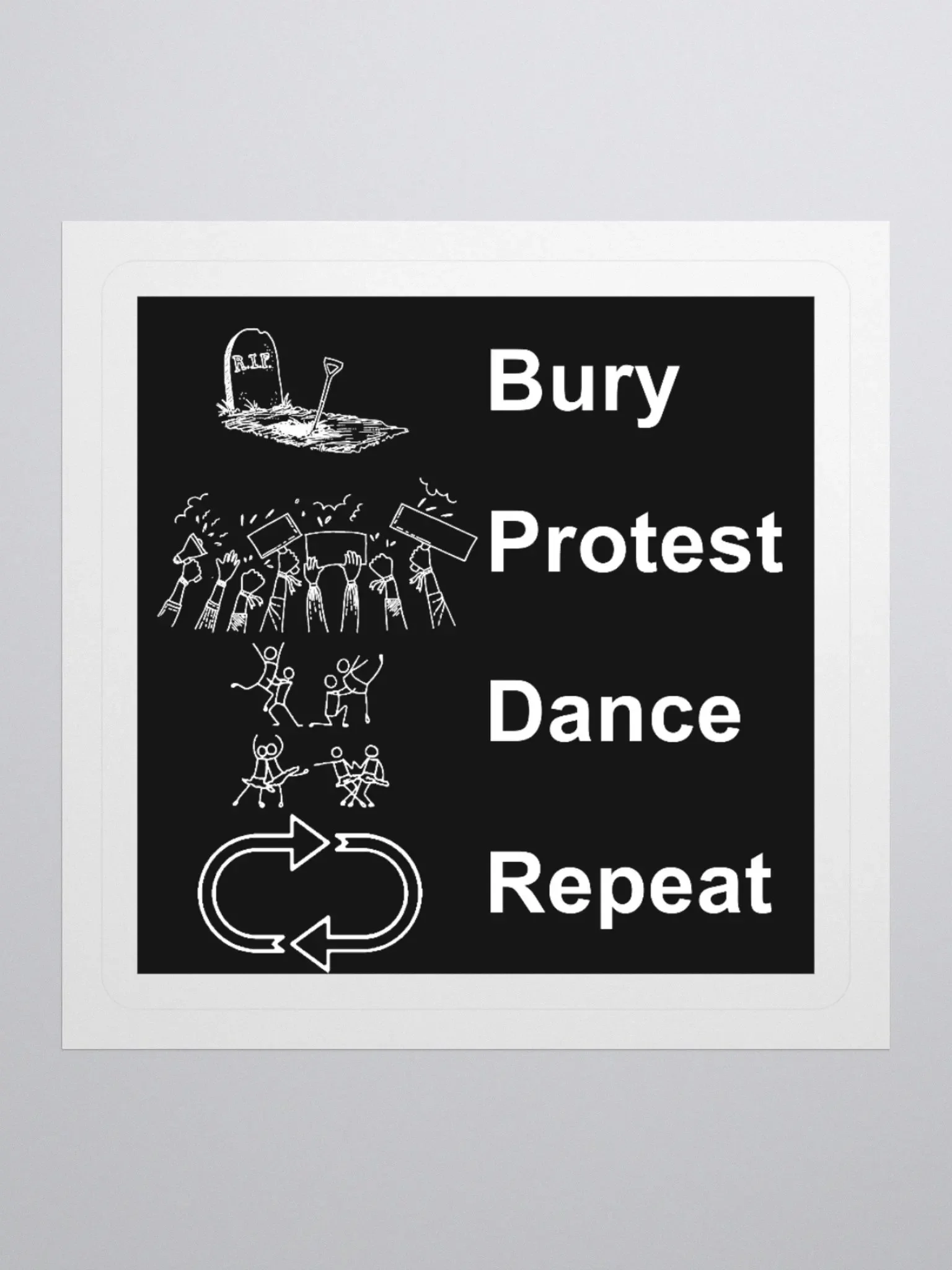 BDPR Sticker (White) product image (1)