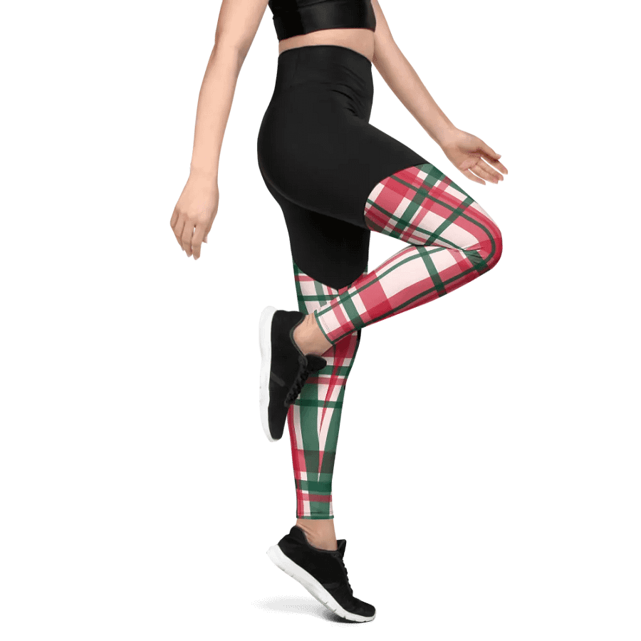 Vibrant Checkered Compression Leggings product image (8)