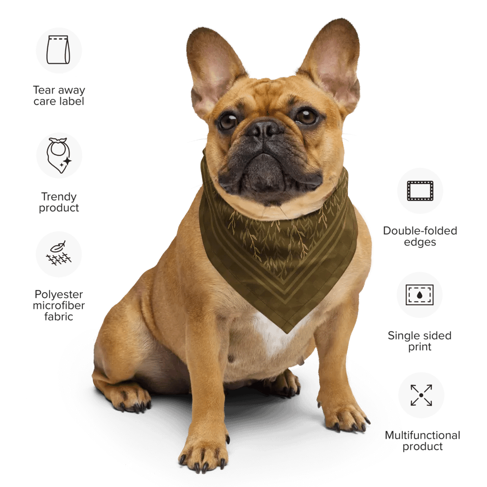 “Flowing Sprigs” Bandana in Green product image (6)