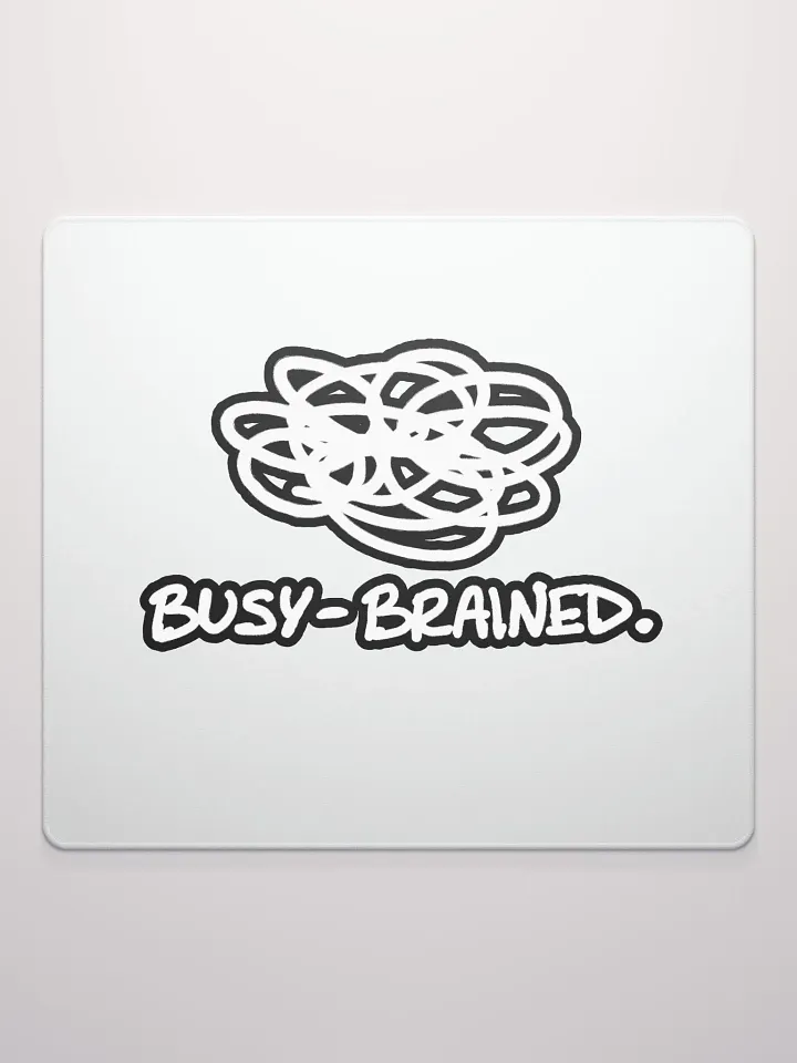 BUSY-BRAINED lined design, #763D7D) mouse pad product image (2)