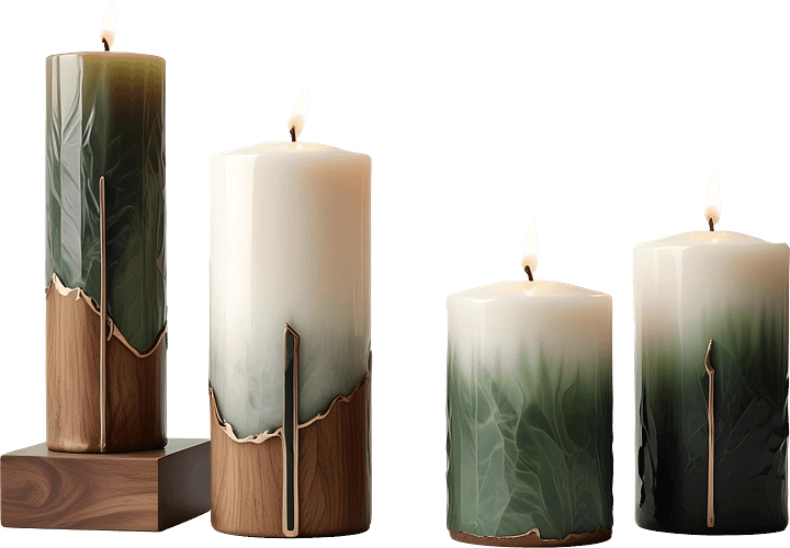 Luxe Botanique – Verdant Serenity Candle Set PNG product image (1)