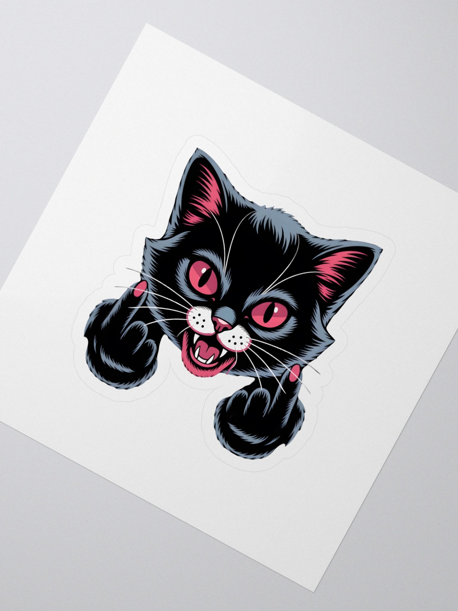 Mischievous Cat Vinyl Stickers product image (2)