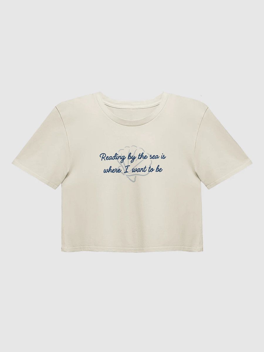 Reading by the sea Crop top product image (1)