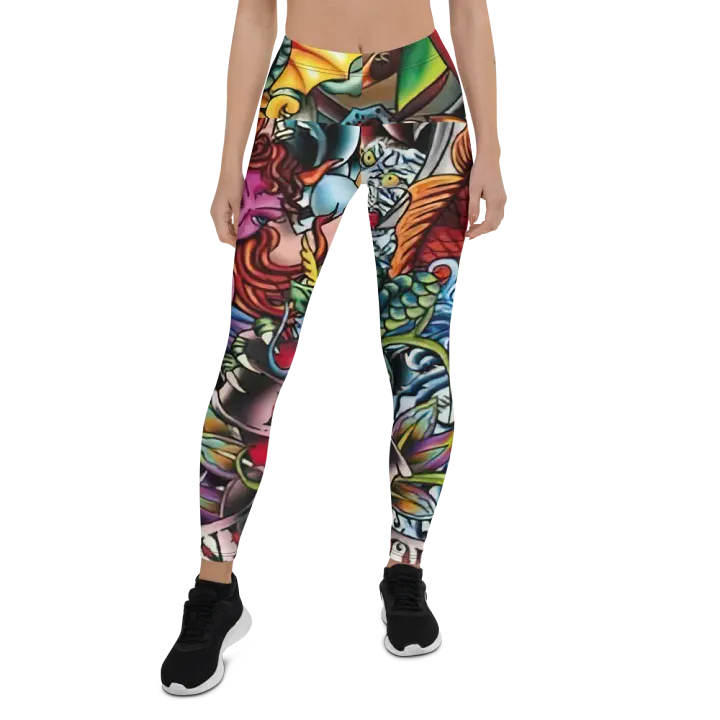 Inked Elegance All-Over Leggings product image (1)