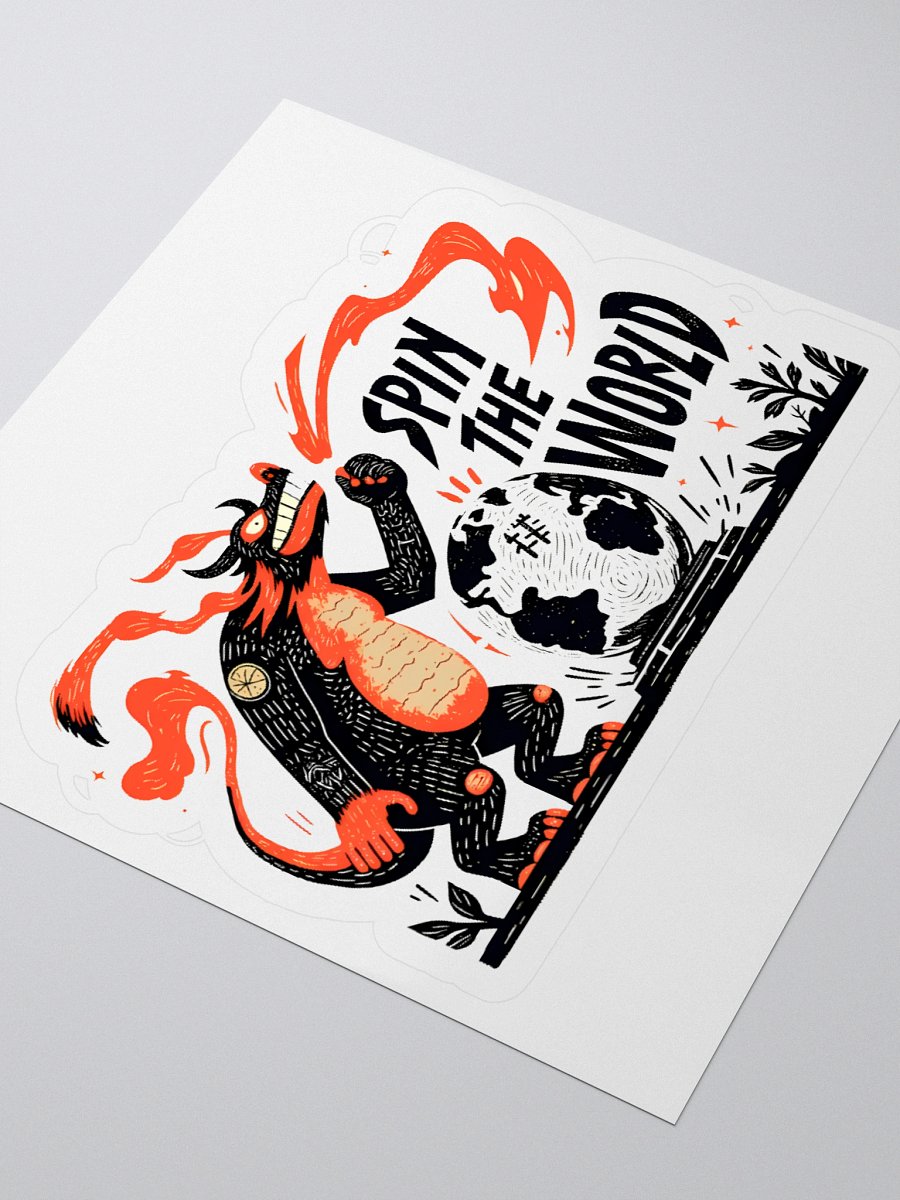 Flaming Dragon Meets Global Chaos Sticker product image (8)