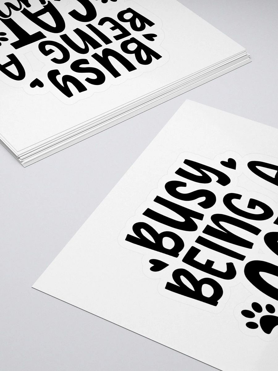 'Busy Being a Cat Mama' Vinyl Stickers product image (2)