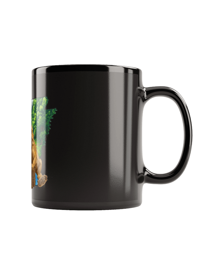 'LUMP ON A LOG' BLACK MUG product image (1)