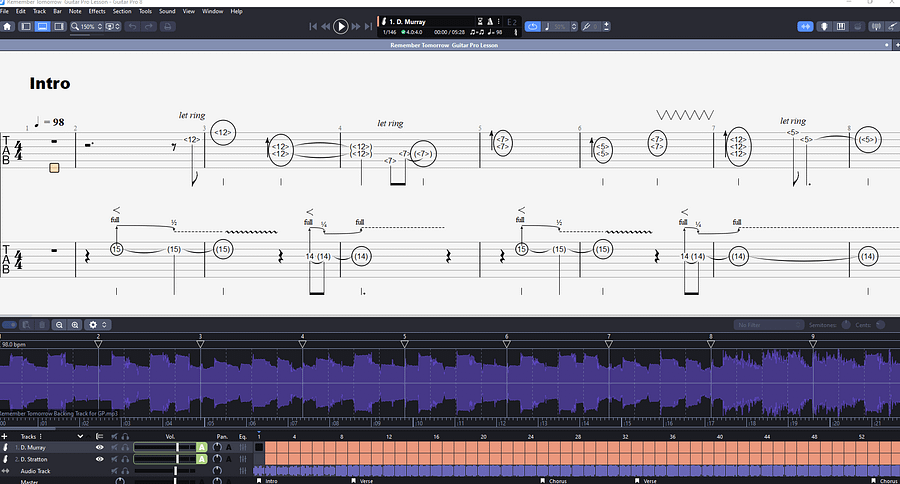 Remember Tomorrow PDF TAB + Backing Track MP3 product image (2)