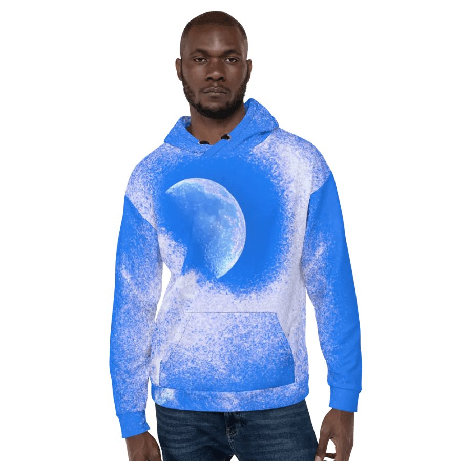 Original Disintegrating Moon Unisex Pull Over Hoodie product image (6)