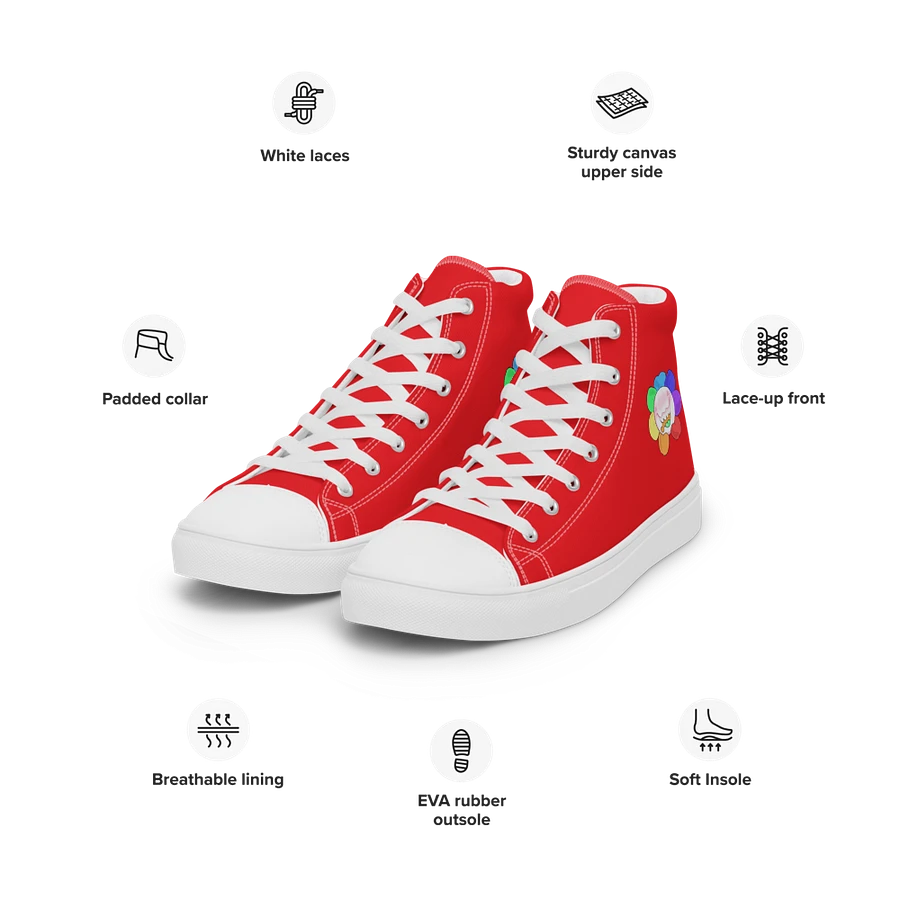 Red and White Flower Sneakers product image (18)