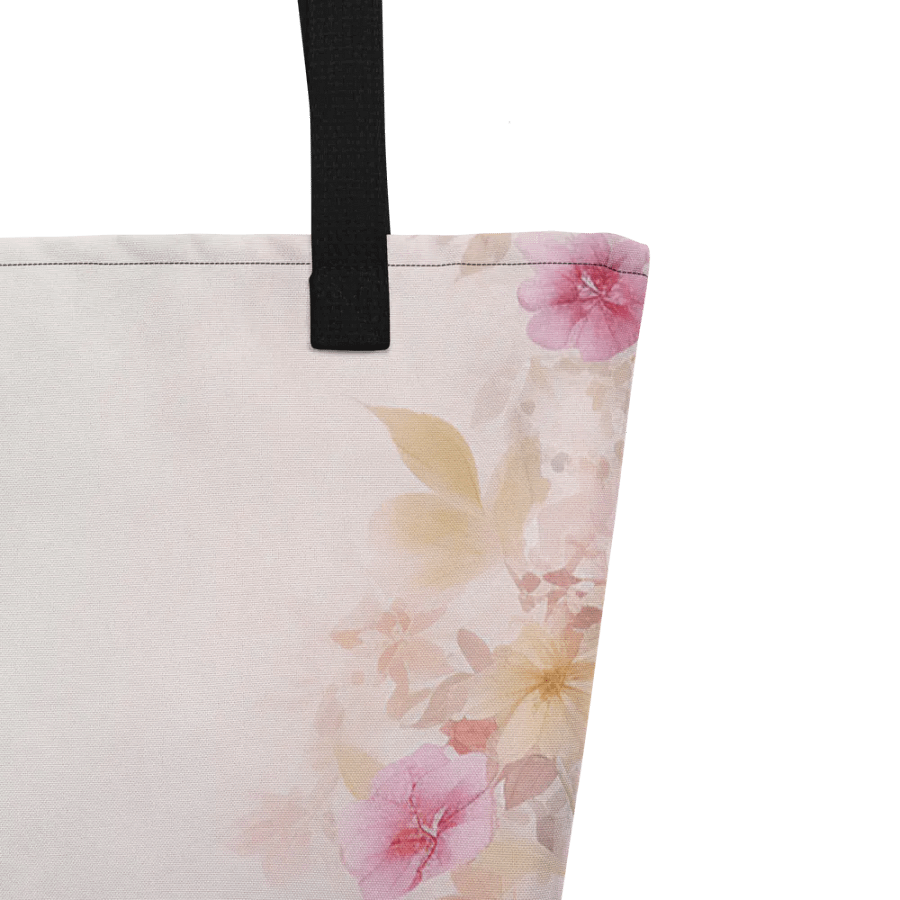 Blooms & Blush Pastel Polyester Tote Bag product image (3)