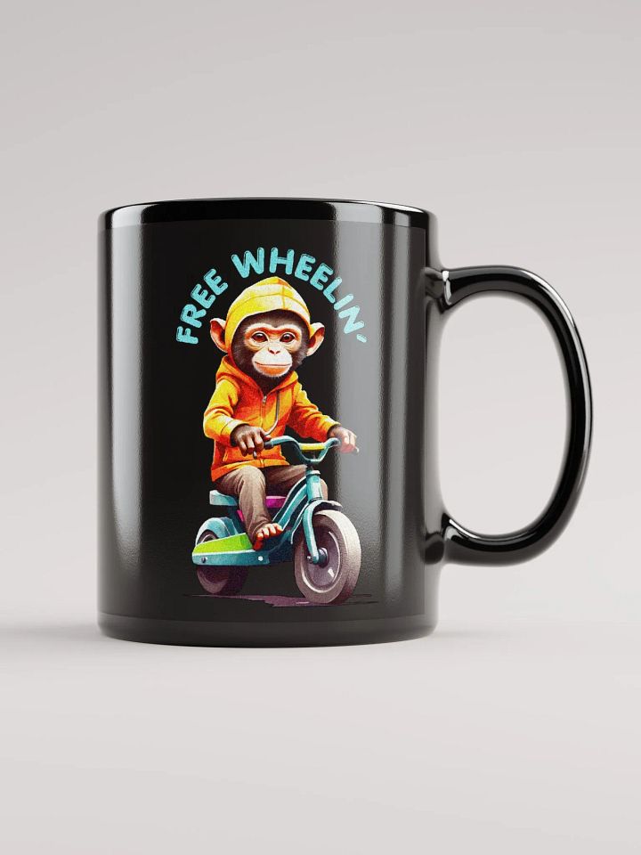 Novelty Graphic | Black Coffee Mug | Free Wheelin' product image (2)