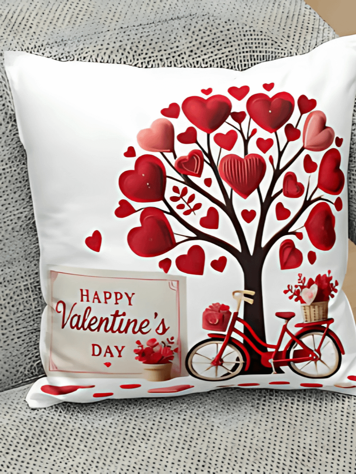 Love Tree Pillow Cover PNG – 300 DPI Sublimation Artwork – Romantic “Love” Digital Download – Decorative Pillowcase Design product image (1)