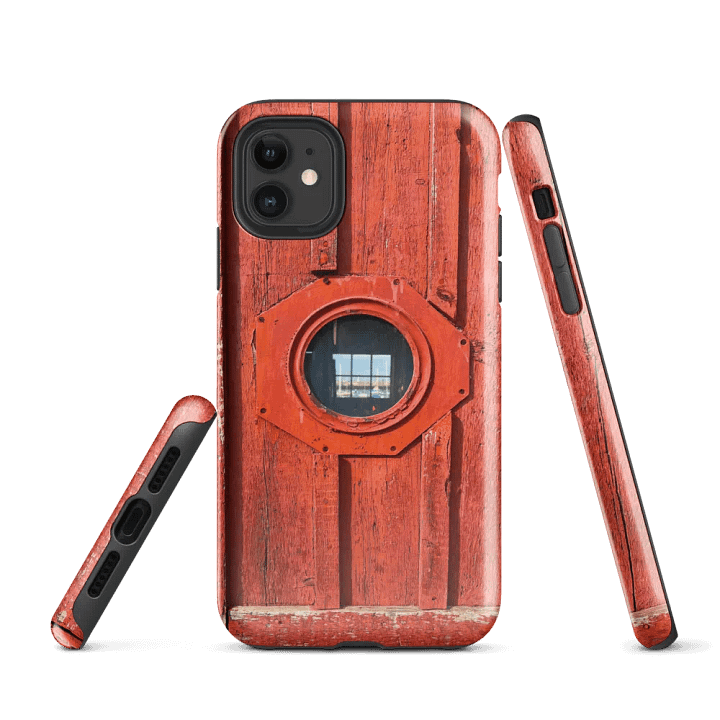 Red Weathered Porthole iPhone® Case product image (1)