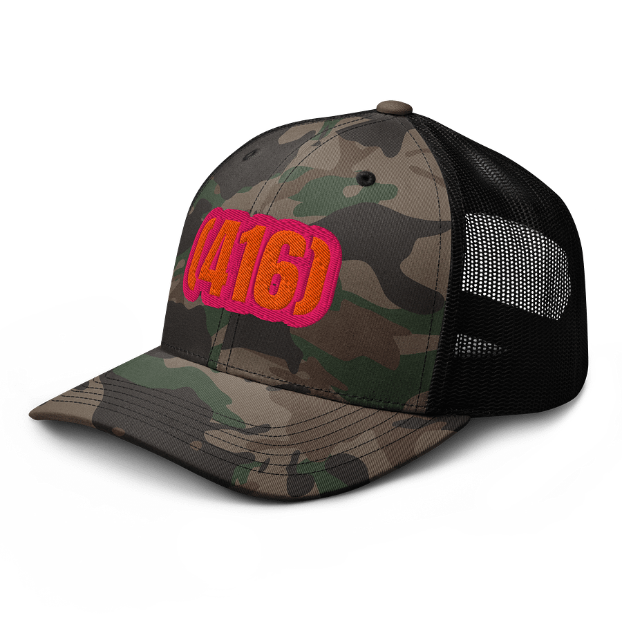 Vibrant Camo Charm Trucker Hat 416 Area code product image (4)
