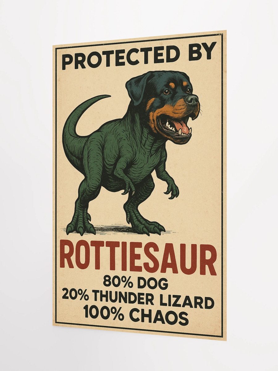 Protected by Rottiesaur: 80% dog, 20% thunder lizard, 100% chaos. product image (8)