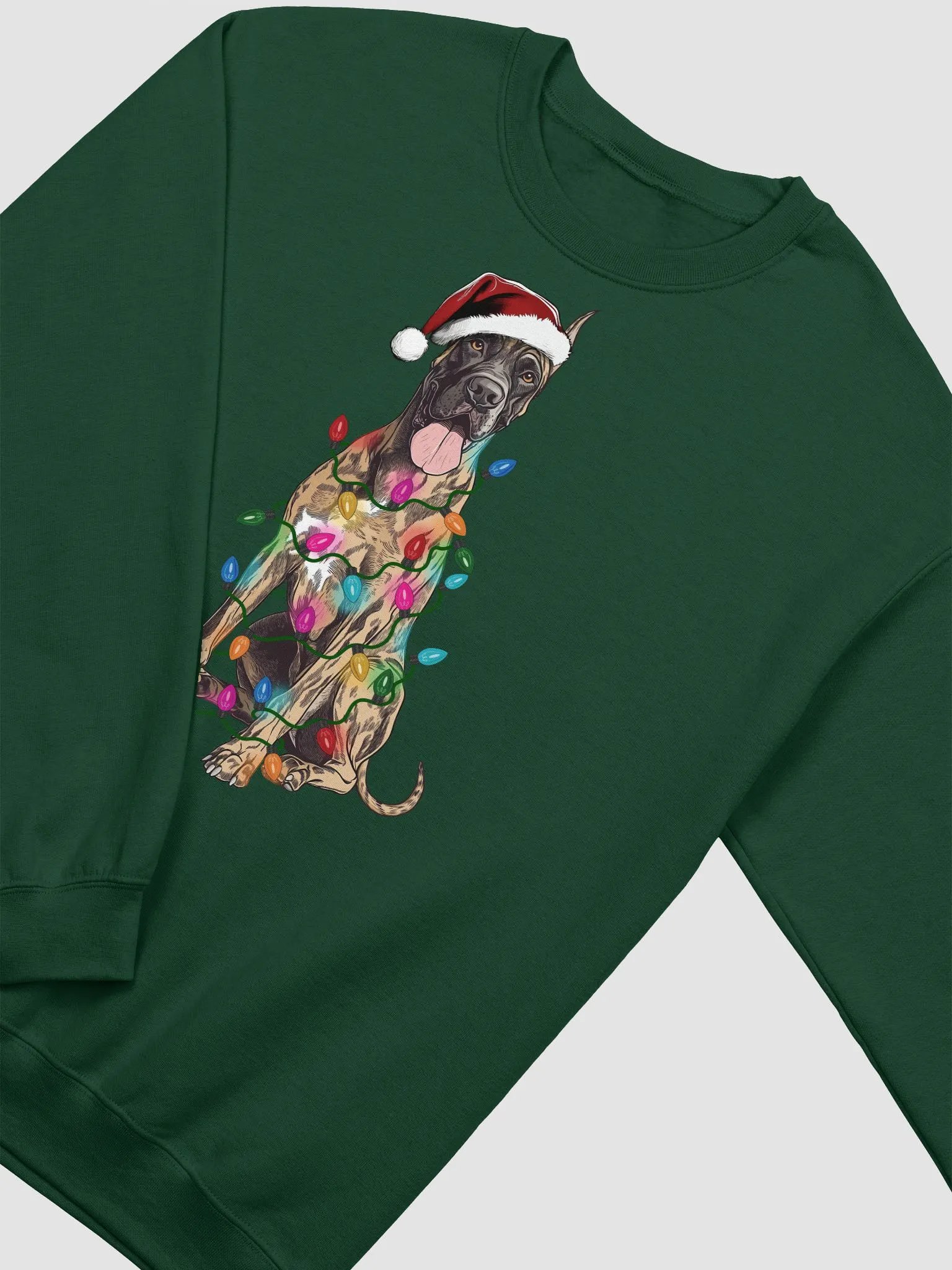 Funny Great Dane(Brindle, Cropped Ears) Christmas Sweatshirt product image (9)