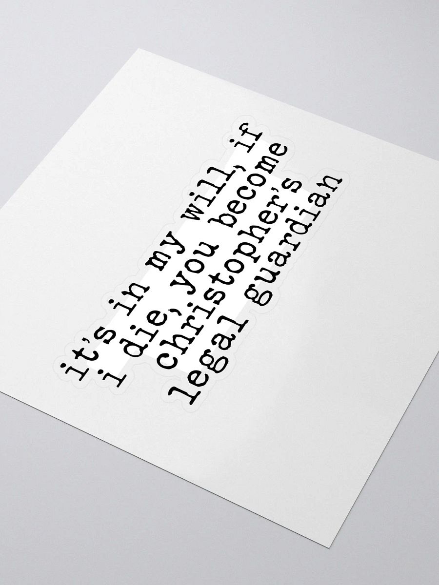Legal Guardian Buddie Quote Sticker product image (3)