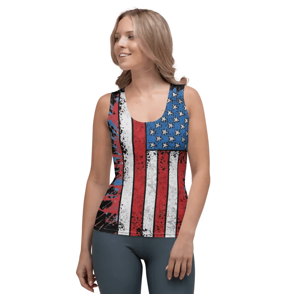 Stars & Stripes Splatter Womens Tank product image (2)