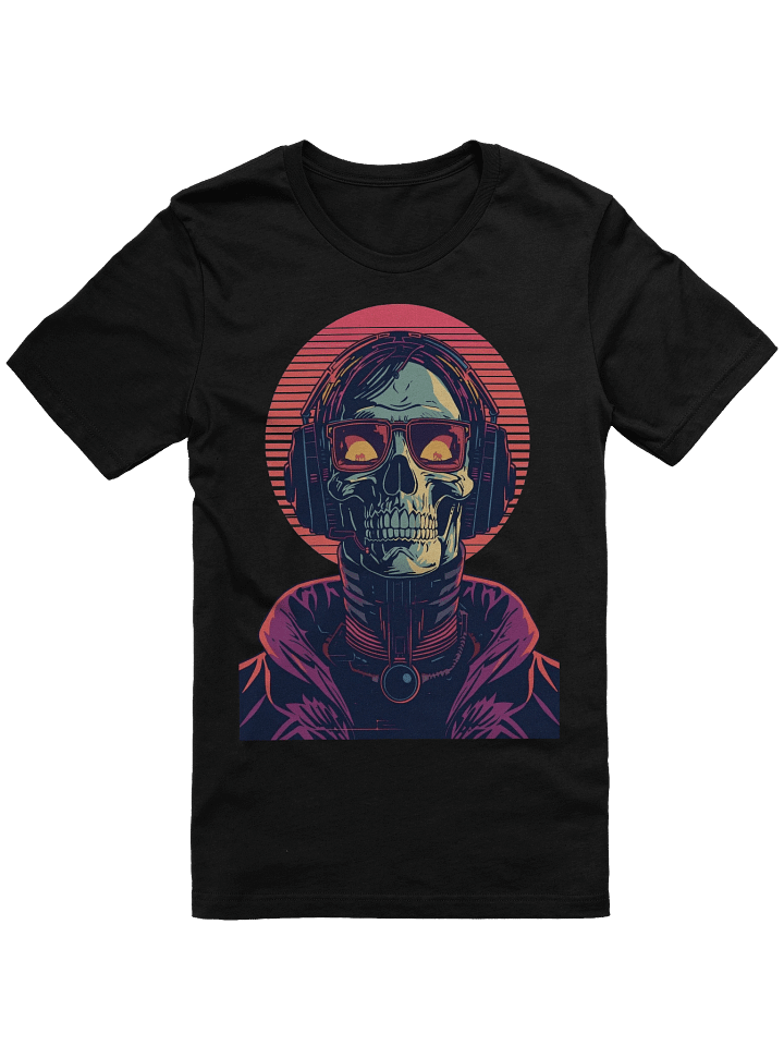 Neon DJ Skull Lightweight T-Shirt product image (1)