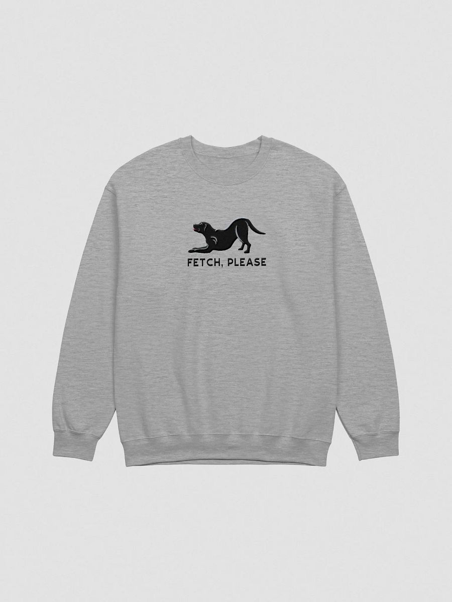 Fetch Please Sweatshirt (Embroidered) of a Labrador Retriever(Black) product image (4)
