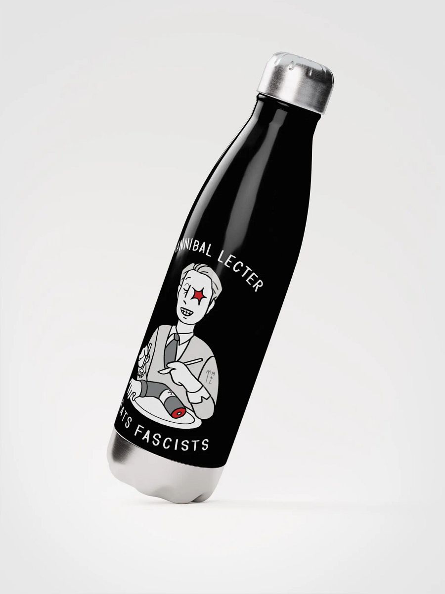 Hannibal Lecter Eats Fascists ☆ Stainless Steel Water Bottle product image (2)