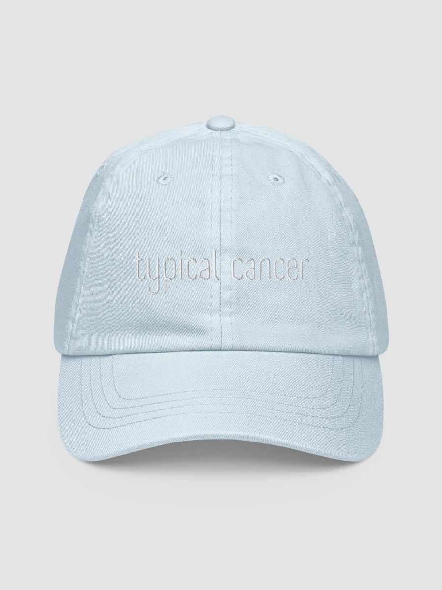 Typical Cancer White on Baby Blue Hat product image (1)