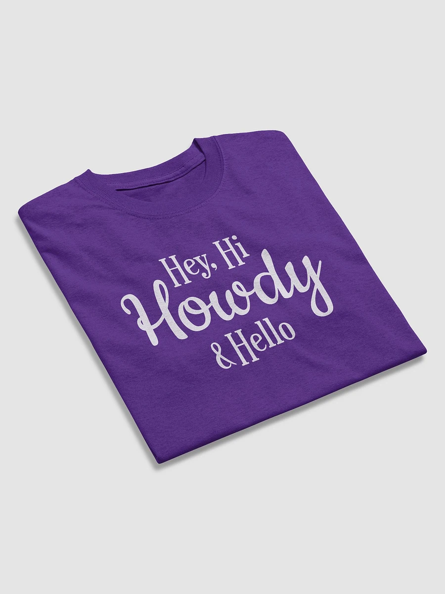 Hey, Hi, Howdy & Hello Purple Tee product image (4)