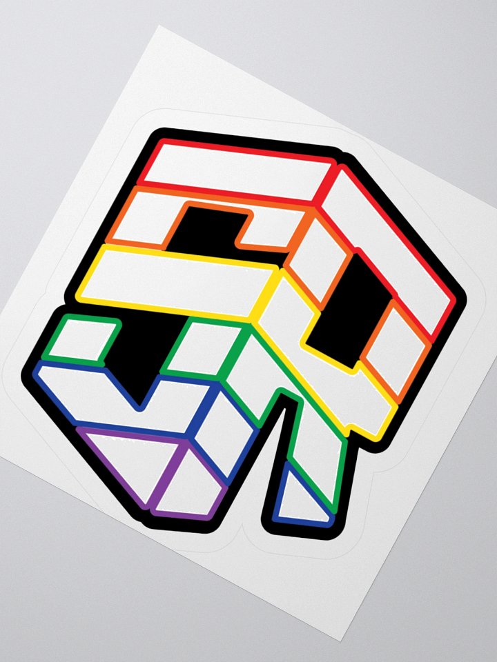Rainbow Outline White Fill Sticker product image (5)