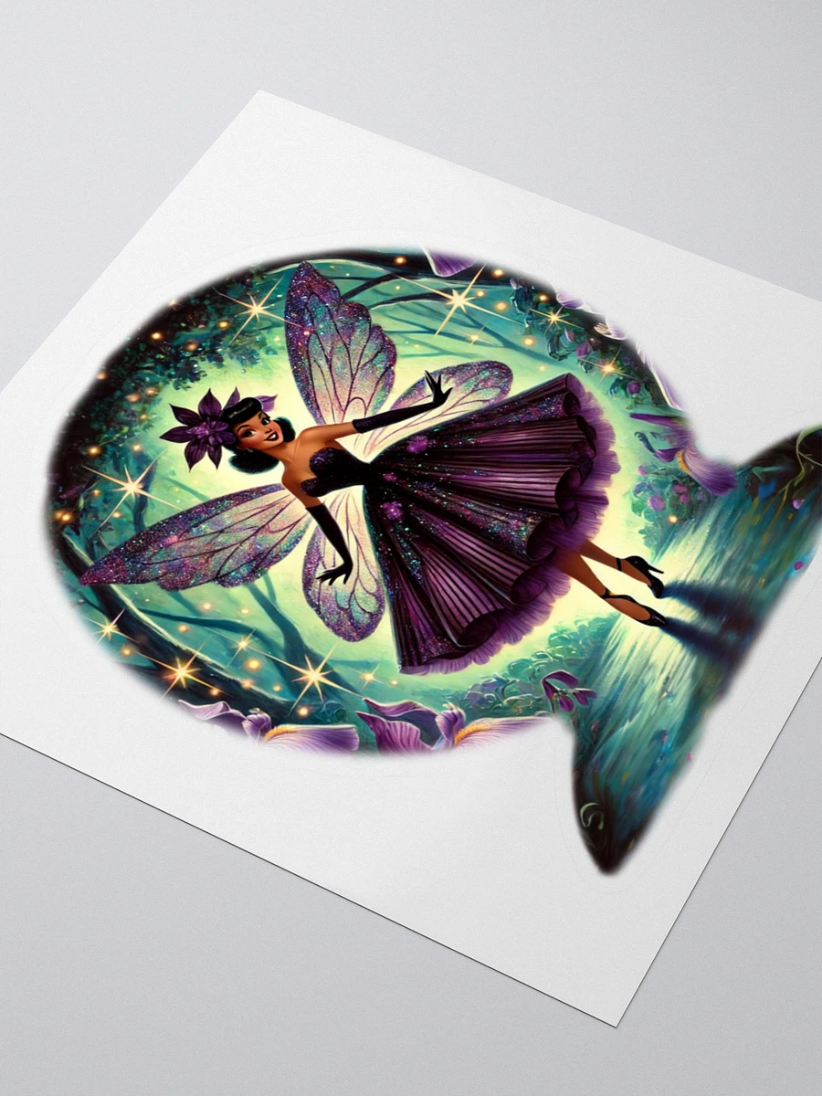 Enchanted Purple Iris Fairy Kiss Cut Stickers product image (3)