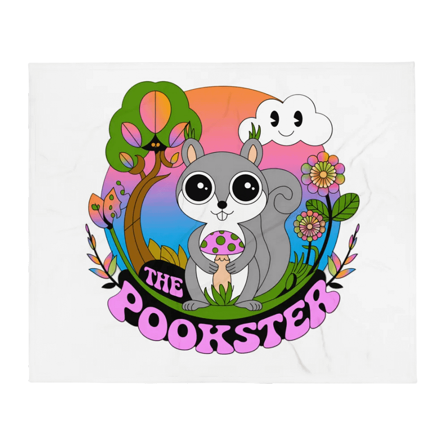 Ultra soft and plushy blanket: The pookster, retro illustration, psychedelic x 70s product image (1)