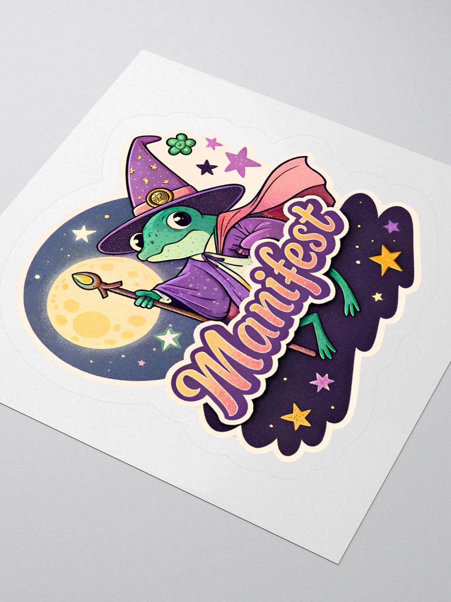 Manifest Wizard Frog Kiss Cut Sticker product image (9)