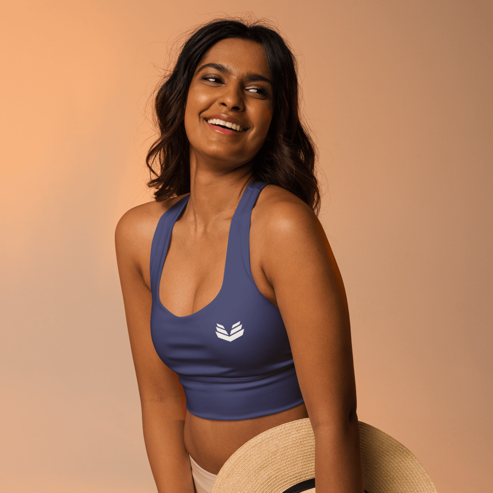 Longline Sports Bra - Blue Nightfall product image (8)