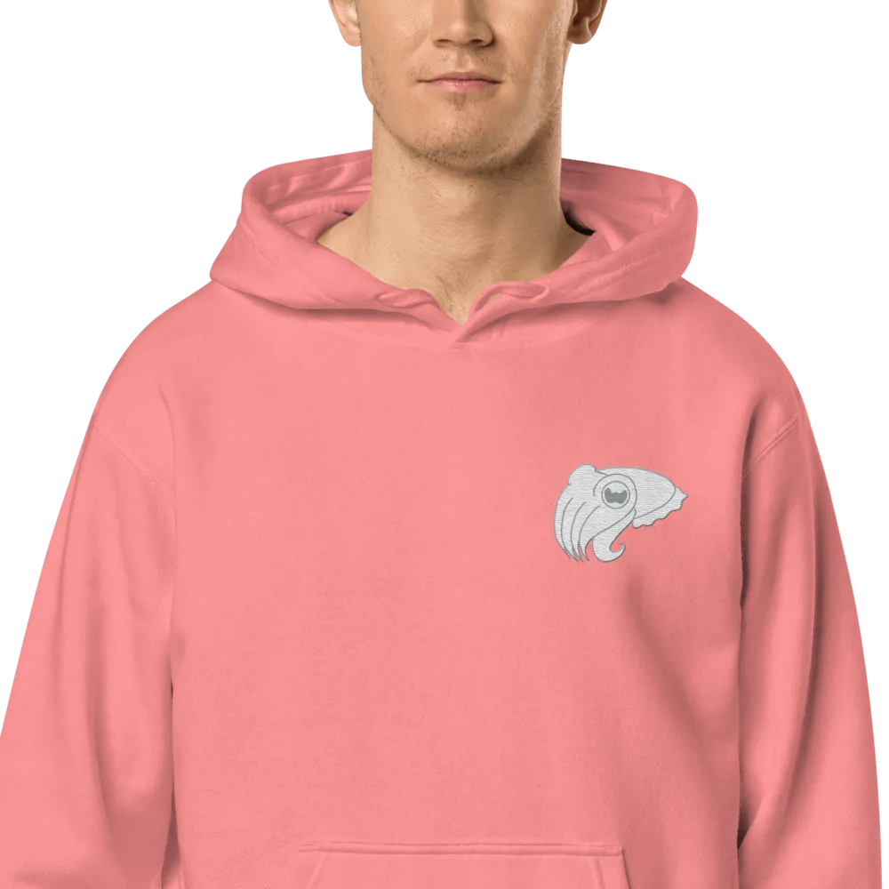 Cuttlefish small front SproutsieSprout hoodie - little print - white and gray embroidery product image (72)