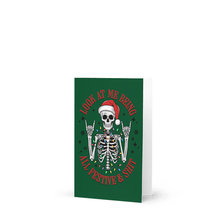 Festive Skeleton Christmas Card product image (1)