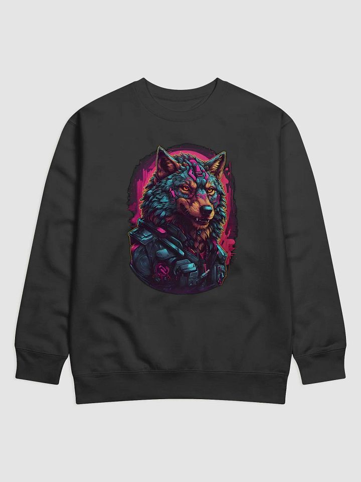 Neon Wolf Cyberpunk Sweatshirt product image (6)
