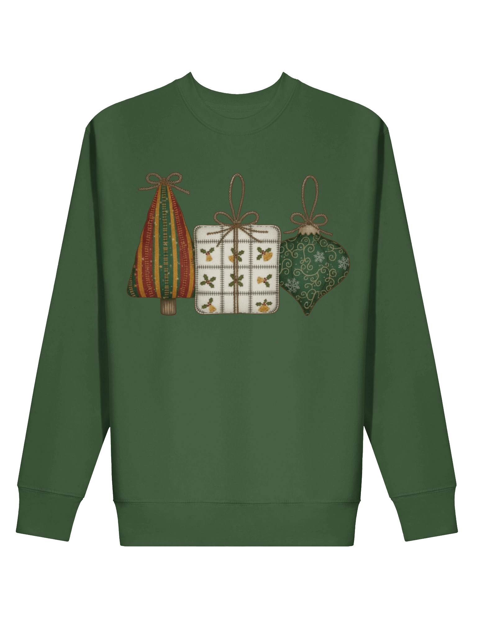 Cozy Patchwork Shirt – Vintage Christmas Look | Warm Seasonal Sweatshirt product image (3)