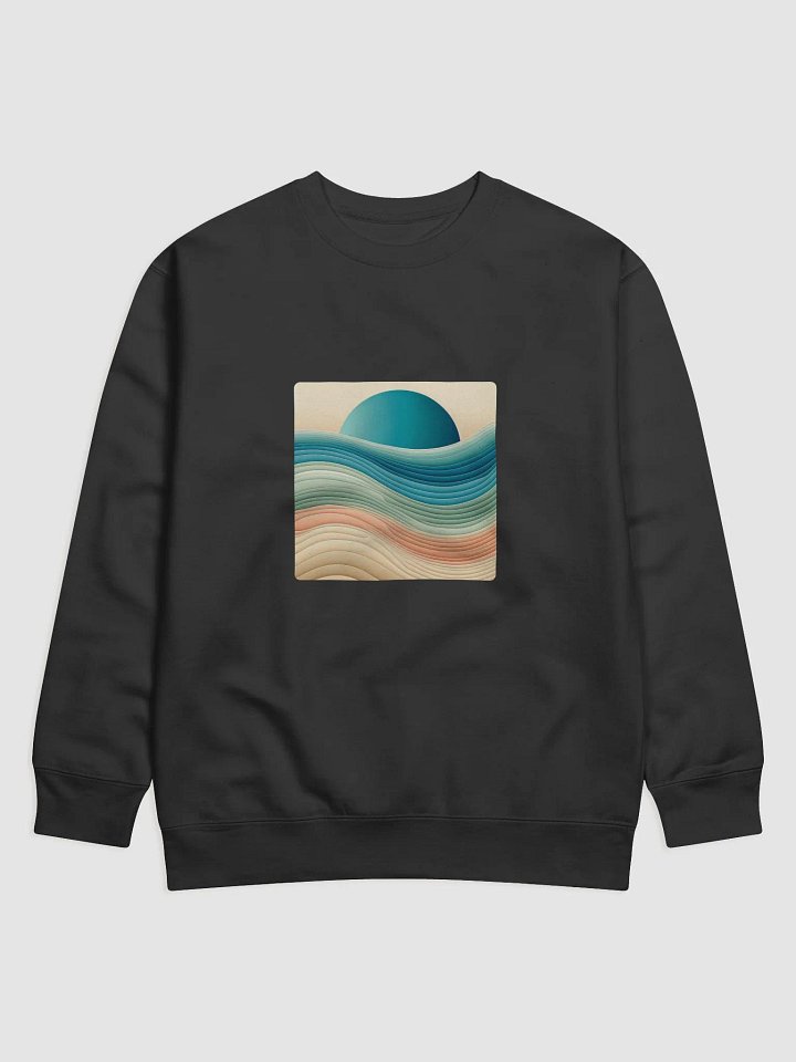 Ethereal Waves Cotton Sweatshirt | AI Design abstract fluid product image (1)