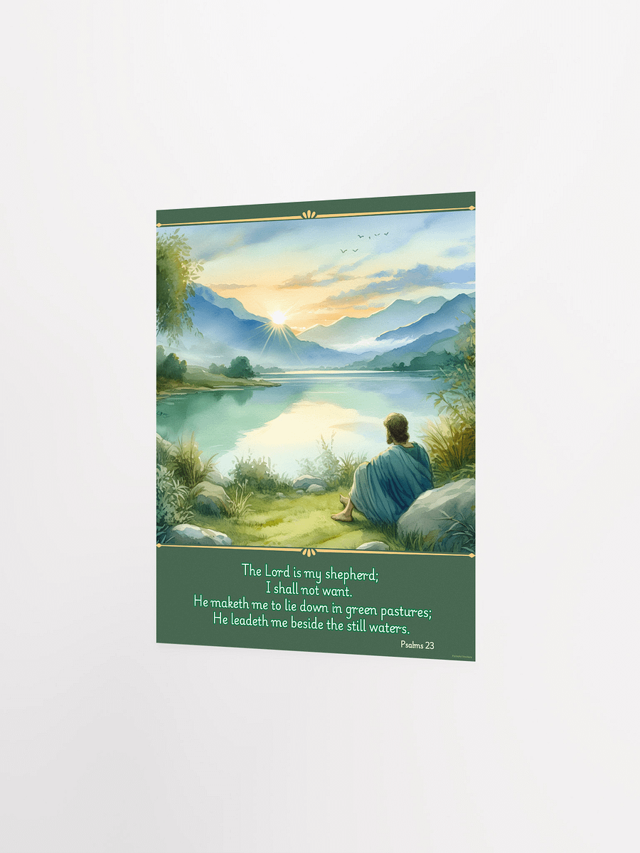 Peaceful Pastures - Psalm 23 Inspired Digital Art - Poster product image (2)