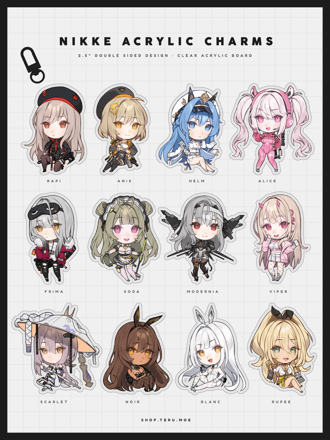 NIKKE Acrylic Charms product image (1)