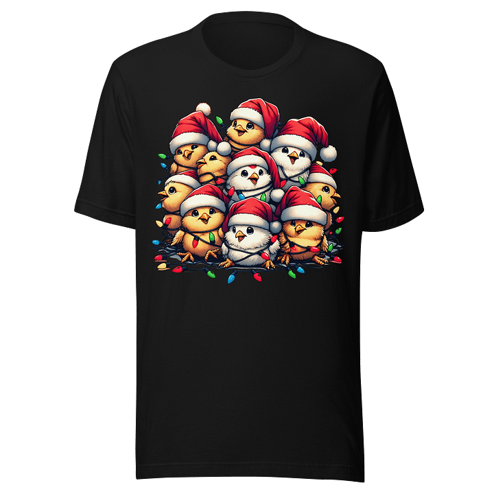 Festive Chicks Santa Hat T-Shirt product image (1)