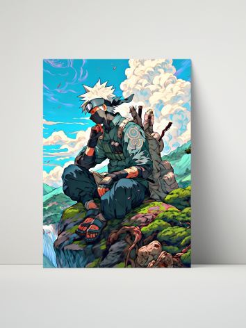 Kakashi Hatake 8"x10" Metal Print – Serene Reflection product image (1)